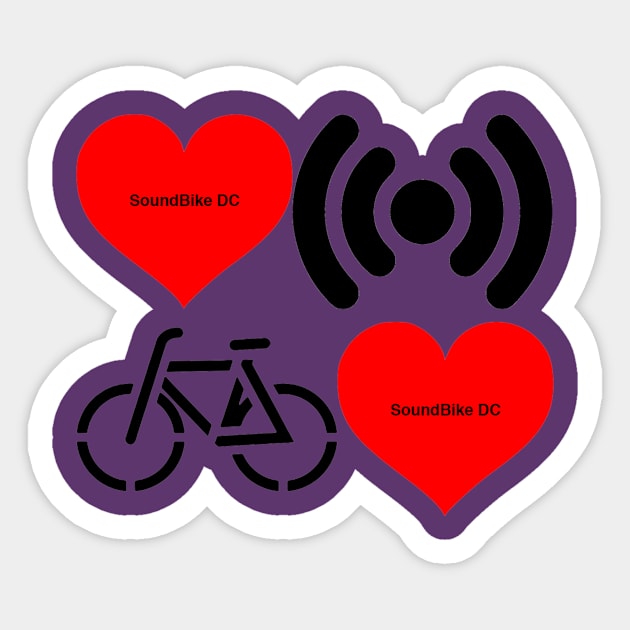 Heart Sound Bike Heart B Sticker by danlesh